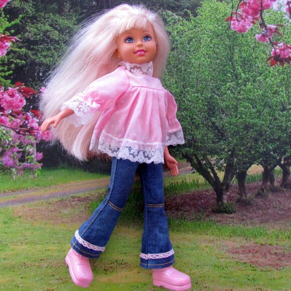 WEE 3 FRIENDS CLOTHES, 10" GIRL DOLL OUTFITS: JACKET, TOPS, JEANS, BOOTS - Picture 7 of 12